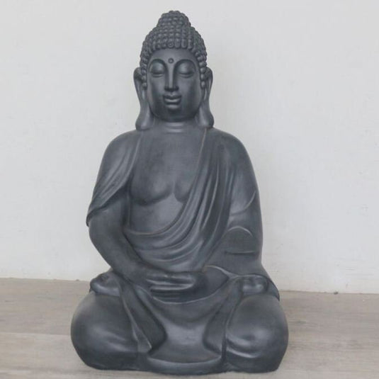 50cm tall Grey Meditating Buddha Handmade Stone Concrete Garden Decor Statue Ornament Sculpture Art Figurine Outdoor Indoor