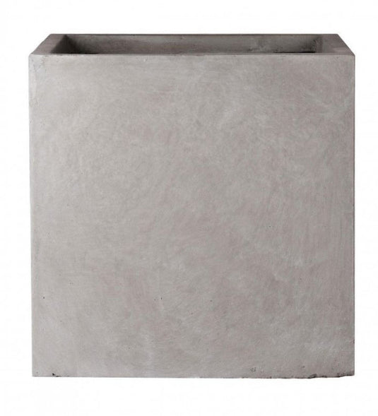 Light Grey Handmade Cuboid Square Concrete Planters Pots Flowers Trees Bushes Outdoor Decor with drainage holes