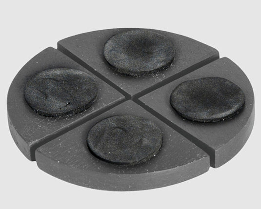 4 Concrete Stone Feet Stand Base for Large Planter Pot for Drainage black grey outdoor plants Suitable for Square Round and Rectangular Pots