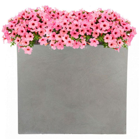 Light Grey Large Tall Raised Outdoor Concrete Flower Bed Pot Planter Garden Office Decoration Everlasting construction weather resistant