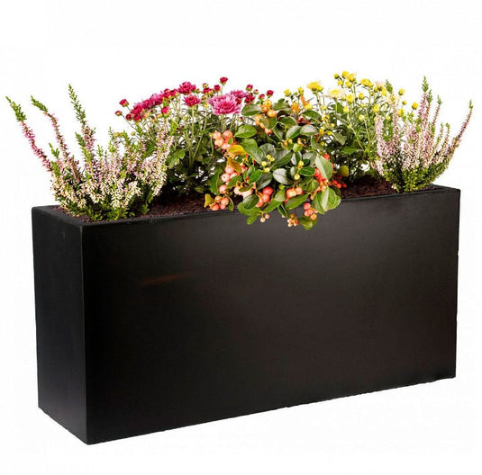 Large Rectangular Outdoor Fibrestone Concrete Planter Pot