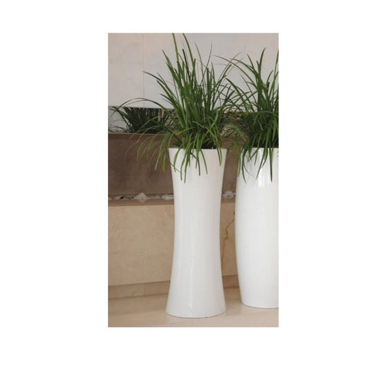 Elegant Large Tall Minimalist Contemporary Curve Indoor Planter H100 D45 cm