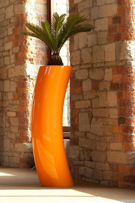 Curvy Twist Tall indoor Contemporary Planter in Reinforced Fibreglass