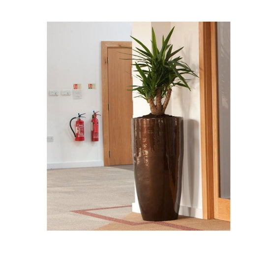 Ceramic-Look Stone & Fibre Planter -RAL colours Lightweight, Waterproof, and Frost Resistant Indoor outdoor