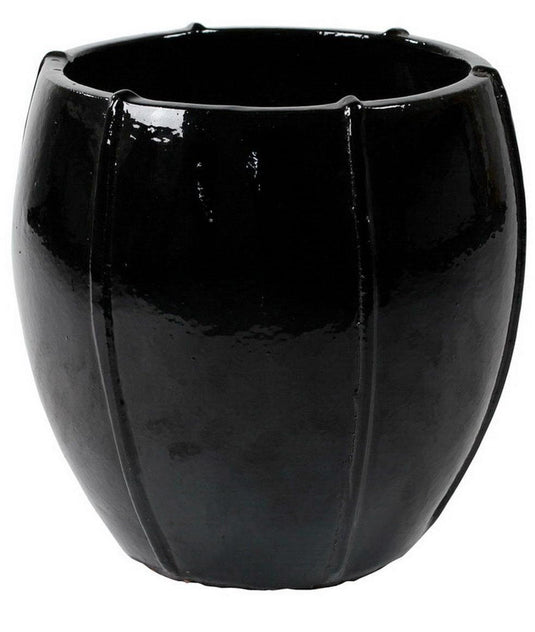 Large Round Indoor Outdoor Glossy  Ceramic Planter Pot with Drainage holes