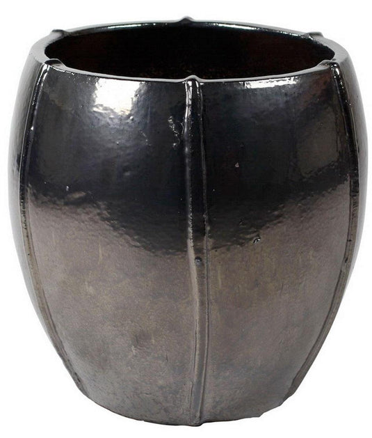 Large Round Indoor Outdoor Glossy  Ceramic Planter Pot with Drainage holes