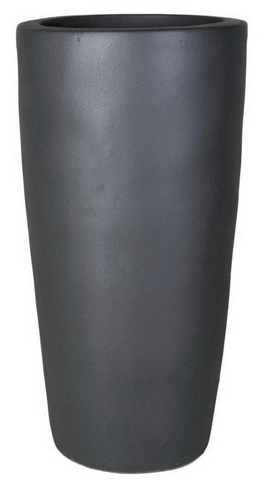 Ceramic Anthracite Round Tall Large Indoor Outdoor Planter